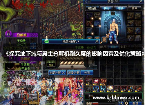 《探究地下城与勇士分解机耐久度的影响因素及优化策略》